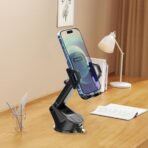 ⁦حامل موبايل للسيارة، موديل ET-EH263 من إيرلدوم حامل سيارة عملي يوفر تثبيتًا قويًا للهاتف، يتميز بتصميم يتيح التشغيل بيد واحدة، دوران كامل بزاوية 360 درجة لضبط زاوية الرؤية.⁩ - الصورة ⁦6⁩