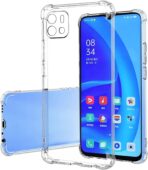 ⁦جراب حماية غوريلا شفاف ناعم من البولي يوريثين الحراري والسيليكون ممتص للصدمات بزاوية معززة وحماية كاملة للكاميرا لموبايل Oppo A16K .⁩ - الصورة ⁦2⁩