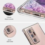 ⁦جراب غزالة حماية خلفي مضاد للصدمات متوافق سامسونج جالاكسي نوت 20 الترا سيليكون، شفاف⁩ - الصورة ⁦5⁩