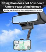 ⁦C265 Yesido حامل موبايل قابل للتعديل بزاوية دوران 360 درجة لمرآة الرؤية الخلفية للسيارة.⁩ - الصورة ⁦6⁩