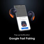 ⁦سماعات اذن مفتوحة-اورايمو اوبن بودز 4 ميكروفونات اينك لاسلكية وقت تشغيل 40 ساعة مقاومة للماء بدرجة اي بي اكس 5 مشغل ديناميكي 16 ملم مع خطافات للجري والتدريبات .⁩ - الصورة ⁦4⁩