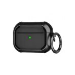 جراب ايربودز برو 2 مع سلسلة مفاتيح ، واق متين اطار معدن لكامل الجسم .