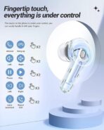 ⁦سماعات أذن A-16 Oraimo لاسلكية، صغيرة وخفيفة الوزن للغاية، شاشة ليد، سماعات HD للمكالمات ومشغلات الصوت الكبيرة.⁩ - الصورة ⁦4⁩