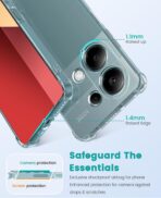 ⁦جراب حماية شفاف رفيع مقاوم للصدمات من مادة TPUمن Gorilla لهاتف Xiaomi Redmi Note 13 Pro 4G .⁩ - الصورة ⁦2⁩