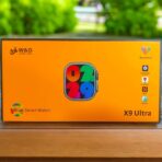 ⁦ساعة ذكية X9 الترا سمارت بشاشة سوبر اموليد 2.02 بوصة متوافقة مع تطبيق ويرفيت برو لنظامي iOS واندرويد مقاومة للماء بمعيار Ipx67 لون جولد سوار اورنج، برتقالي⁩ - الصورة ⁦4⁩