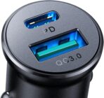 ⁦شاحن سيارة عالي الجودة من جوي روم، قدرة 30 وات بمنفذين بي دي، لون أسود، موديل JR-CCN06.⁩ - الصورة ⁦4⁩