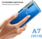 ⁦جراب حماية غوريلا مضاد للصدمات بزوايا معززة متوافق مع سامسونج جالاكسي A7/ 2018  (شفاف)، سيليكون⁩ - الصورة ⁦6⁩