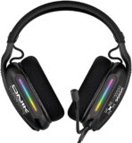 ⁦سماعة راس للالعاب اونيكوما X12 سيريرو ساوند - ميكروفون بخاصية تقليل الضوضاء - ضوء RGB رائع - وحدة مكبر صوت 40 ملم - وسائد اذن مريحة - مقبس 3.5 ملم + USB للطاقة للجوال والكمبيوتر وبلاي ستيشن 4/5 | اسود⁩ - الصورة ⁦6⁩