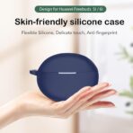 ⁦جراب لسماعات هواوي فري بودز 6i 2024 وفري 5i 2022، واقي السيليكون مضاد للصدمات مع سلسلة مفاتيح.⁩ - الصورة ⁦4⁩