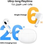 ⁦سماعات أذن لاسلكية UGREEN WS201 HiTune H5 True Wireless Earbuds بلوتوث 5.3، سماعة هاي تون H5 نصف داخل الأذن، 4 ميكروفونات بخاصية إلغاء الضوضاء، وقت تشغيل 26 ساعة مع شحن سريع، مشغل كبير 13.6 ملم، خفيفة الوزن ومقاومة للماء بتصنيف IPX5 لوضع اللعب .⁩ - الصورة ⁦2⁩