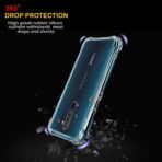 ⁦جراب حماية غوريلا شفاف ناعم من البولي يوريثين الحراري والسيليكون ممتص للصدمات بزاوية معززة وحماية كاملة للكاميرا لموبايل Oppo  A9 2020.⁩ - الصورة ⁦6⁩