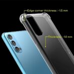 ⁦جراب حماية غوريلا شفاف ناعم من البولي يوريثين الحراري والسيليكون ممتص للصدمات بزاوية معززة وحماية كاملة للكاميرا لموبايل Oppo Reno 4.⁩ - الصورة ⁦4⁩