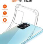 ⁦جراب حماية غوريلا شفاف ناعم من البولي يوريثين الحراري والسيليكون ممتص للصدمات بزاوية معززة وحماية كاملة للكاميرا لموبايل Oppo A76 .⁩ - الصورة ⁦3⁩