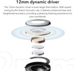 ⁦سماعة لاسلكية شاومي ريدمي بادز 4 لايت بتقنية TWS وبلوتوث 5.3 ومدة انتظار منخفضة وخاصية إلغاء الضوضاء والمكالمات بالذكاء الاصطناعي، مقاومة للماء IP54، وقت تشغيل 30 ساعة - ابيض، داخل الأذن⁩ - الصورة ⁦3⁩