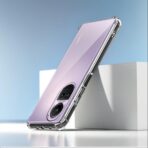 ⁦جراب حماية غوريلا شفاف ناعم من البولي يوريثين الحراري والسيليكون ممتص للصدمات بزاوية معززة وحماية كاملة للكاميرا لموبايل Oppo Reno 10 5G.⁩ - الصورة ⁦7⁩