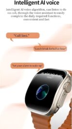 ⁦ساعة ذكية X10 الترا 3 بشاشة منحنية بتقنية NFC ، تصميم انيق 49 ملم، متتبع اللياقة البدنية، شحن لاسلكي، تطبيق ويرفيت برو للجوال في متجر IOS واندرويد للرجال والنساء .⁩ - الصورة ⁦4⁩