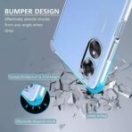 ⁦جراب حماية غوريلا شفاف ناعم من البولي يوريثين الحراري والسيليكون ممتص للصدمات بزاوية معززة وحماية كاملة للكاميرا لموبايل Oppo A17K .⁩ - الصورة ⁦5⁩