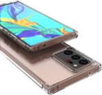 ⁦جراب غزالة حماية خلفي مضاد للصدمات متوافق سامسونج جالاكسي نوت 20 الترا سيليكون، شفاف⁩ - الصورة ⁦3⁩