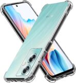 ⁦جراب حماية غوريلا شفاف ناعم من البولي يوريثين الحراري والسيليكون ممتص للصدمات بزاوية معززة وحماية كاملة للكاميرا لموبايل Oppo  A79  شبكة الجيل الخامس 5G.⁩ - الصورة ⁦2⁩