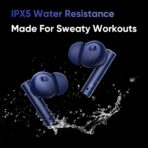 ⁦سماعات اذن ريلمي بودز اير 5 مع خاصية الغاء الضوضاء النشطة 50 ديسيبل مكبر صوت باس ديناميكي 12.4 ملم ومدة تشغيل تصل الى 38 ساعة .⁩ - الصورة ⁦2⁩