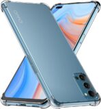 ⁦جراب حماية غوريلا شفاف ناعم من البولي يوريثين الحراري والسيليكون ممتص للصدمات بزاوية معززة وحماية كاملة للكاميرا لموبايل Oppo Reno 4.⁩ - الصورة ⁦3⁩