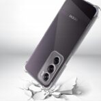 ⁦جراب حماية غوريلا شفاف ناعم من البولي يوريثين الحراري والسيليكون ممتص للصدمات بزاوية معززة وحماية كاملة للكاميرا لموبايل Oppo Reno 12 5G.⁩ - الصورة ⁦4⁩