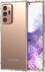 ⁦جراب حماية غوريلا شفاف خلفي لسامسونج جالاكسي نوت 20 الترا، بوسادة هوائية ناعمة من سيليكون مضاد وممتص للصدمات ومضاد للخدش بوقاية للزوايا⁩ - الصورة ⁦2⁩