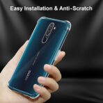 ⁦جراب حماية غوريلا شفاف ناعم من البولي يوريثين الحراري والسيليكون ممتص للصدمات بزاوية معززة وحماية كاملة للكاميرا لموبايل Oppo  A9 2020.⁩ - الصورة ⁦3⁩