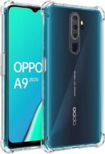 ⁦جراب حماية غوريلا شفاف ناعم من البولي يوريثين الحراري والسيليكون ممتص للصدمات بزاوية معززة وحماية كاملة للكاميرا لموبايل Oppo  A9 2020.⁩ - الصورة ⁦4⁩