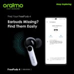 ⁦سماعات Oraimo Free pods 4 OEB-E105D بخاصية إلغاء الضوضاء النشطة مع مقاومة للماء والغبار بدرجة IPX5 وحماية من العرق مع خاصية تخصيص الاستماع من اورايمو OEB-E105D⁩ - الصورة ⁦7⁩