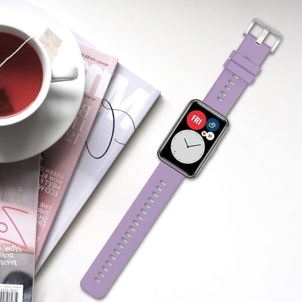 سوار ساعة يد متوافق مع ساعة هواوي فيت/فيت نيو/فيت اليجانت/فيت SE، سوار بديل للنساء والرجال من السيليكون .