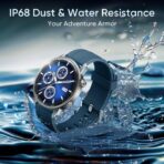 ⁦ساعة S2، شاشة أموليد مقاس 1.43 بوصة، مقاومة للغبار والماء IP68 مع وجوه قابلة للتخصيص، تتبع صحي مخصص بالذكاء الاصطناعي، محرك ذكاء اصطناعي فائق وبطارية ذكية تدوم حتى 20 يومًا (لون أزرق)⁩ - الصورة ⁦8⁩