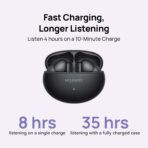 ⁦هواوي فري بادز 6i ذكي ديناميكي ايه ان سي 3.0، صوت جهوري قوي، شحن سريع، استماع أطول، مكالمات بدون تشتيت، مقاومة للعرق والماء IP54، اتصال ثنائي الجهاز، أبيض، لاسلكي، داخل الأذن⁩ - الصورة ⁦5⁩