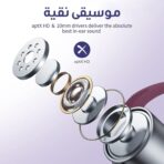 ⁦سماعات رأس بلوتوث N2 بطوق عنق لاسلكية قابلة للطي وخفيفة الوزن مع 120 ساعة من بينجوزونز للعب .⁩ - الصورة ⁦8⁩