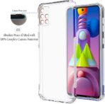 ⁦جراب حماية غوريلا كامل لسامسونج جالاكسي M51 ممتص صدمات سيليكون ناعم زوايا معززة غطاء للكاميرا شفاف⁩ - الصورة ⁦5⁩