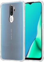 ⁦جراب حماية غوريلا شفاف ناعم من البولي يوريثين الحراري والسيليكون ممتص للصدمات بزاوية معززة وحماية كاملة للكاميرا لموبايل Oppo  A9 2020.⁩ - الصورة ⁦5⁩