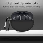 ⁦جراب لسماعات هواوي فري بودز 6i 2024 وفري 5i 2022، واقي السيليكون مضاد للصدمات مع سلسلة مفاتيح.⁩ - الصورة ⁦5⁩