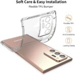 ⁦جراب غزالة حماية خلفي مضاد للصدمات متوافق سامسونج جالاكسي نوت 20 الترا سيليكون، شفاف⁩ - الصورة ⁦6⁩