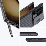 ⁦جراب لموبايل جالاكسي S24 الترا من نيلكن، جراب كام شيلد برو لموبايل سامسونج جالاكسي S24 الترا مع غطاء كاميرا منزلق، جراب نحيف وأنيق، جراب S24 الترا.⁩ - الصورة ⁦3⁩