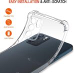 ⁦جراب حماية غوريلا شفاف ناعم من البولي يوريثين الحراري والسيليكون ممتص للصدمات بزاوية معززة وحماية كاملة للكاميرا لموبايل Oppo Reno 6 4G.⁩ - الصورة ⁦8⁩