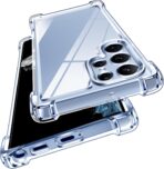 جراب غوريلا شفاف مضاد للاصفرار لموبايل سامسونج جالاكسي S22 الترا 5G مع زوايا معززة ضد الصدمات