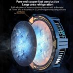 ⁦مبرد أشباه الموصلات للبث المباشر X18، جهاز تبريد مغناطيسي جذاب للهواتف المحمولة والأجهزة اللوحية وأجهزة التحكم في ألعاب الكمبيوتر الرقمية - لون المنتج: [طلاء فضي X18] أشباه الموصلات المغناطيسية⁩ - الصورة ⁦9⁩