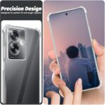 ⁦جراب حماية غوريلا شفاف ناعم من البولي يوريثين الحراري والسيليكون ممتص للصدمات بزاوية معززة وحماية كاملة للكاميرا لموبايل Oppo A97 شبكة الجيل الخامس 5G.⁩ - الصورة ⁦8⁩