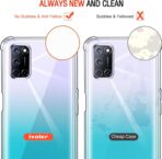 ⁦جراب حماية غوريلا شفاف ناعم من البولي يوريثين الحراري والسيليكون ممتص للصدمات بزاوية معززة وحماية كاملة للكاميرا لموبايل Oppo  A92 .⁩ - الصورة ⁦8⁩