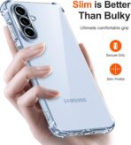 ⁦جراب حماية عوريلا ممتص للصدمات ناعم شفاف لموبايل سامسونج جالاكسي A56 شبكة الجيل الخامس 5G (لون شفاف)⁩ - الصورة ⁦6⁩