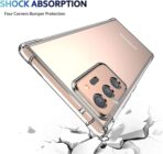 ⁦جراب حماية غوريلا شفاف خلفي لسامسونج جالاكسي نوت 20 الترا، بوسادة هوائية ناعمة من سيليكون مضاد وممتص للصدمات ومضاد للخدش بوقاية للزوايا⁩ - الصورة ⁦9⁩