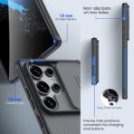 ⁦جراب حماية خلفي كام شيلد برو مع واقي عدسة كاميرا منزلق من البولي كربونات وإطار من البولي يوريثين المقاوم للحرارة للحماية من الصدمات لموبايل سامسونج جالاكسي S25 الترا من نيلكين.⁩ - الصورة ⁦14⁩