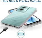 ⁦جراب حماية غوريلا شفاف ناعم من البولي يوريثين الحراري والسيليكون ممتص للصدمات بزاوية معززة وحماية كاملة للكاميرا لموبايل Oppo A97 شبكة الجيل الخامس 5G.⁩ - الصورة ⁦9⁩