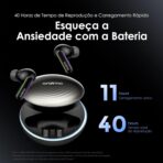 ⁦سماعات أذن لاسلكية من اورايمو Hybrid ANC True Wireless Earbuds، مزودة بتنبيهات صوتية مخصصة، وقت تشغيل يصل إلى 40 ساعة، موديل OTW-630، مدخل الهيكل: نوع سي، مقاوم للماء: سماعات أذن مقاومة للماء بتصنيف IPX4 .⁩ - الصورة ⁦9⁩