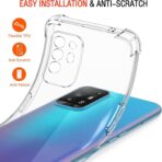 ⁦جراب حماية غوريلا شفاف ناعم من البولي يوريثين الحراري والسيليكون ممتص للصدمات بزاوية معززة وحماية كاملة للكاميرا لموبايل Oppo A94  شبكة الجيل الخامس 5G.⁩ - الصورة ⁦4⁩